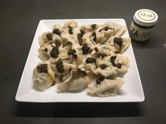 Asian Pot Stickers With Zaatar Spread