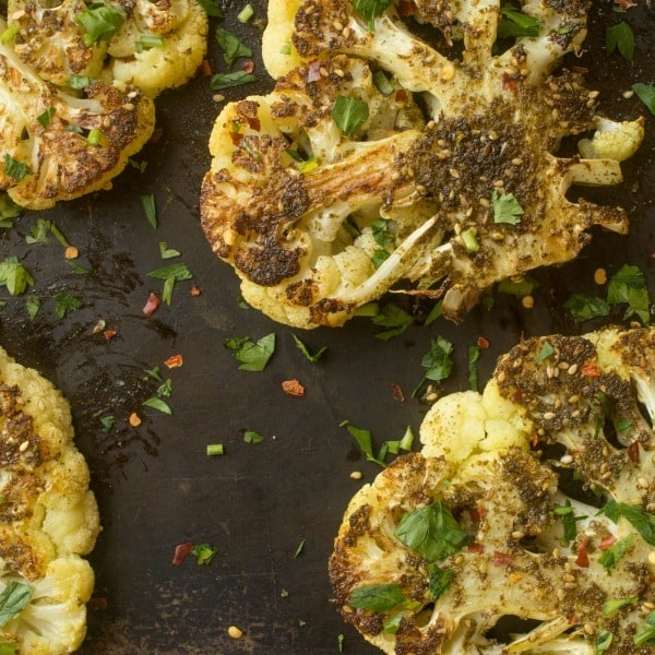 Zaatar Recipe Idea: Roasted Zaatar Cauliflower Steaks