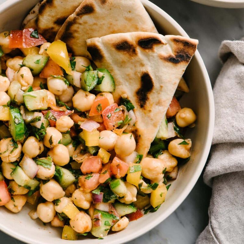 Loaded Mediterranean Chickpea Salad ZAHA Zaatar